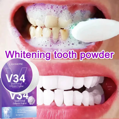 V34 Smile Teeth Whitening Toothpaste Mousse Remove Plaque Stains Cleaning Oral Hygiene Fresh Bad Breath Dental Tooth Care Tools